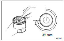 INSTALL OIL FILTER SUB-ASSY