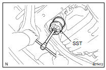 REMOVE OIL FILTER SUB-ASSY