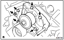 REMOVE WATER PUMP ASSY