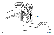 REMOVE RADIATOR TANK UPPER AND TANK LOWER