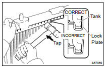 INSTALL RADIATOR TANK UPPER AND TANK LOWER