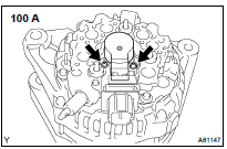 REMOVE GENERATOR BRUSH HOLDER ASSY