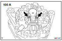 REMOVE GENERATOR BRUSH HOLDER ASSY