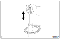 INSPECT SHOCK ABSORBER ASSY FRONT LH