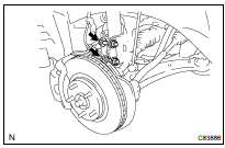 INSTALL FRONT SHOCK ABSORBER WITH COIL SPRING