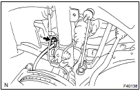 INSTALL FRONT SHOCK ABSORBER WITH COIL SPRING