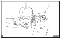  REMOVE TRANSVERSE ENGINE MOUNTING INSULATOR