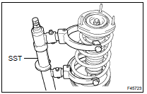 REMOVE SHOCK ABSORBER ASSY REAR LH