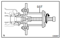  INSTALL REAR DRIVE PINION COMPANION FLANGE SUB-ASSY REAR