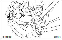 TEMPORARILY TIGHTEN REAR SUSPENSION ARM ASSY NO.2 LH