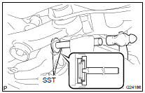 REMOVE REAR DIFFERENTIAL SIDE GEAR SHAFT SEAL OIL