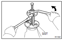  REMOVE REAR DRIVE PINION COMPANION FLANGE SUB-ASSY REAR