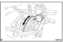  INSPECT RUNOUT OF DIFFERENTIAL RING GEAR