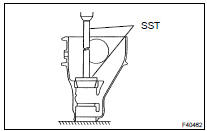 INSTALL REAR DRIVE PINION REAR TAPERED ROLLER BEARING