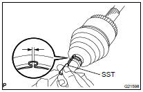 INSTALL REAR DRIVE SHAFT OUTBOARD JOINT BOOT LH