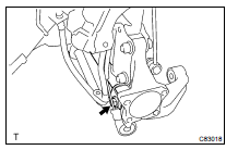 TEMPORARILY TIGHTEN REAR SUSPENSION ARM ASSY