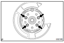 REMOVE REAR AXLE HUB & BEARING ASSY LH