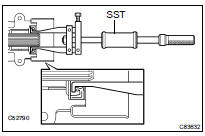REMOVE TRANSFER EXTENSION HOUSING TYPE T OIL SEAL