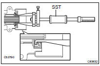 REMOVE TRANSFER EXTENSION HOUSING TYPE T OIL SEAL