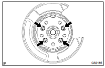 INSTALL REAR AXLE HUB & BEARING ASSY LH