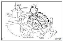 INSPECT DIFFERENTIAL RING GEAR BACKLASH