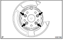 REMOVE REAR AXLE HUB & BEARING ASSY LH