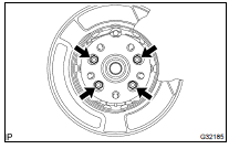 REMOVE REAR AXLE HUB & BEARING ASSY LH