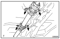 REMOVE PROPELLER W/CENTER BEARING SHAFT ASSY