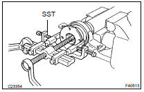  REMOVE CENTER SUPPORT BEARING ASSY NO.1