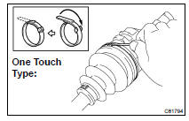  INSTALL FRONT AXLE INBOARD JOINT BOOT LH CLAMP