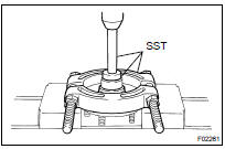 REMOVE FRONT AXLE HUB SUB-ASSY LH