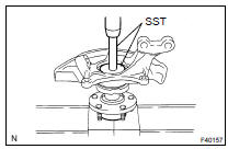 INSTALL FRONT AXLE HUB SUB-ASSY LH