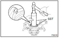 INSTALL FRONT WHEEL BEARING DUST DEFLECTOR NO.1 LH