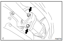 REMOVE FRONT DRIVE SHAFT ASSY RH (2AZ-FE for 2WD DRIVE TYPE)