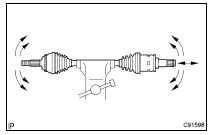 INSPECT FRONT DRIVE SHAFT ASSY LH
