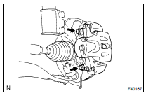 INSTALL FRONT DISC BRAKE CALIPER ASSY LH