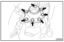 REMOVE TRANSFER RH BEARING RETAINER SUB-ASSY