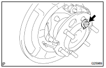 REMOVE PARKING BRAKE SHOE ASSY LH NO.2