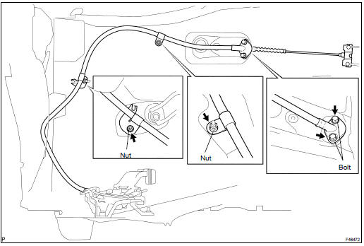 REMOVE PARKING BRAKE CONTROL PEDAL ASSY