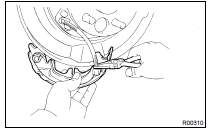 REMOVE PARKING BRAKE SHOE ASSY LH NO.2