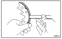  INSPECT PARKING BRAKE SHOE LINING THICKNESS