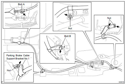 INSTALL PARKING BRAKE CABLE ASSY NO.3