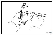 INSPECT PAD LINING THICKNESS