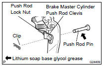 INSTALL BRAKE MASTER CYLINDER PUSH ROD CLEVIS