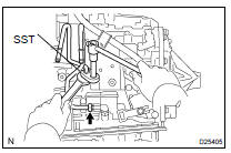 REMOVE OIL COOLER INLET TUBE NO.1