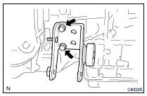 REMOVE TRANSVERSE ENGINE ENGINE MOUNTING BRACKET