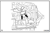 INSTALL TRANSMISSION CONTROL CABLE BRACKET NO.1