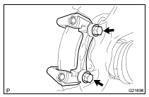 REMOVE REAR DISC BRAKE CYLINDER MOUNTING LH