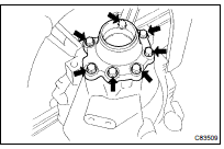 REMOVE TRANSFER RH BEARING RETAINER SUB-ASSY