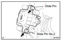 REMOVE REAR DISC BRAKE CYLINDER SLIDE PIN